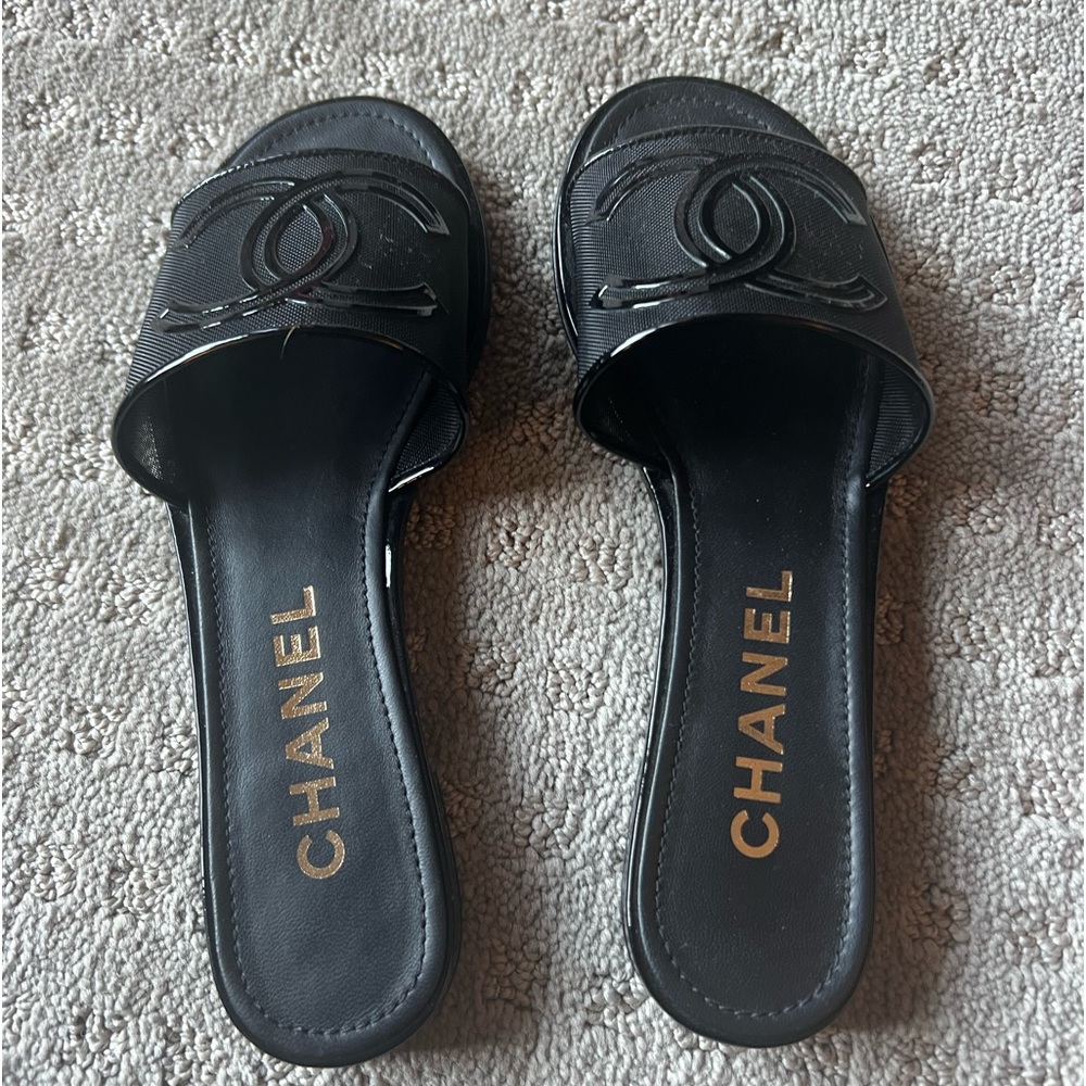 Brand new authentic CHANEL  slide sandals for sale! - Picture 3 of 10